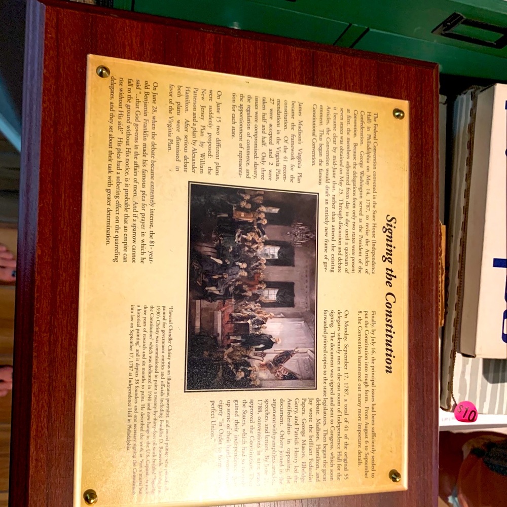Signing of the constitution wall art